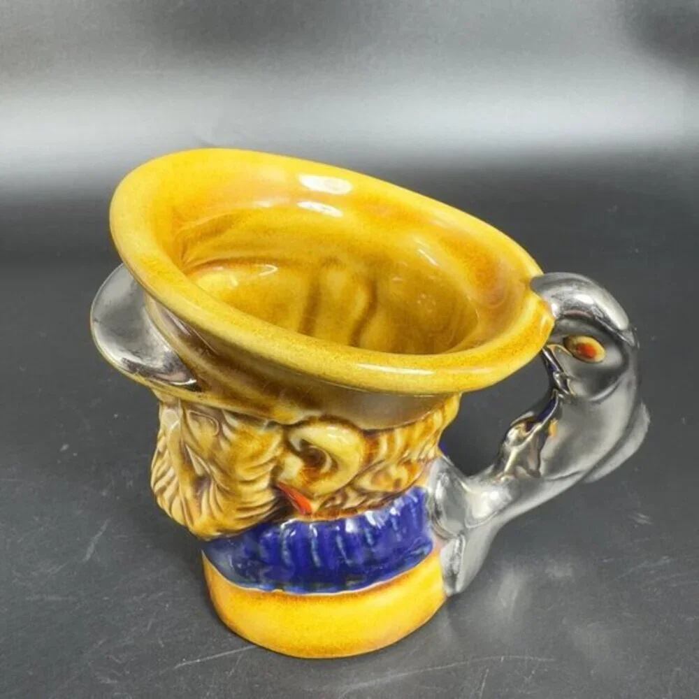 Vintage Lord Nelson‎ Pottery Fisherman Silver Fish Handle Toby Mug Cup England